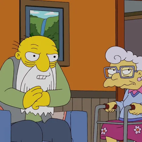 Grandma Unnamed with gray haired and glasses