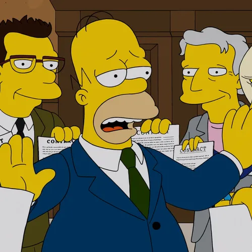 Female with Blonde haired and white shirt blue J.M. Haggar